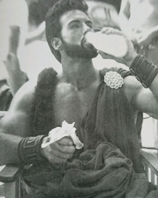Steve Reeves Drinking Milk